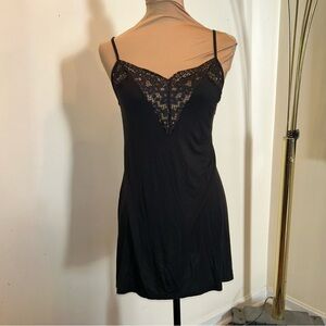 Victoria’s Secret Spaghetti Strap Black Night Gown Medium
